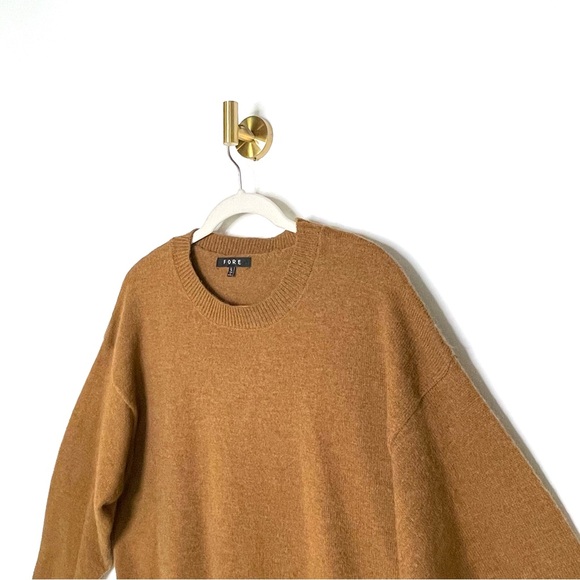 Heritage | Fore Classic Camel Crew Neck Sweater | High Quality Thick Knit - Picture 3 of 10